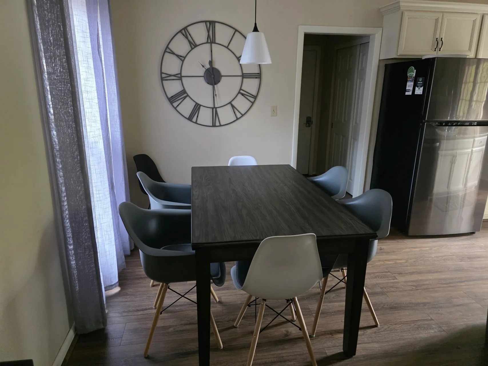 Front view of house in fall colors