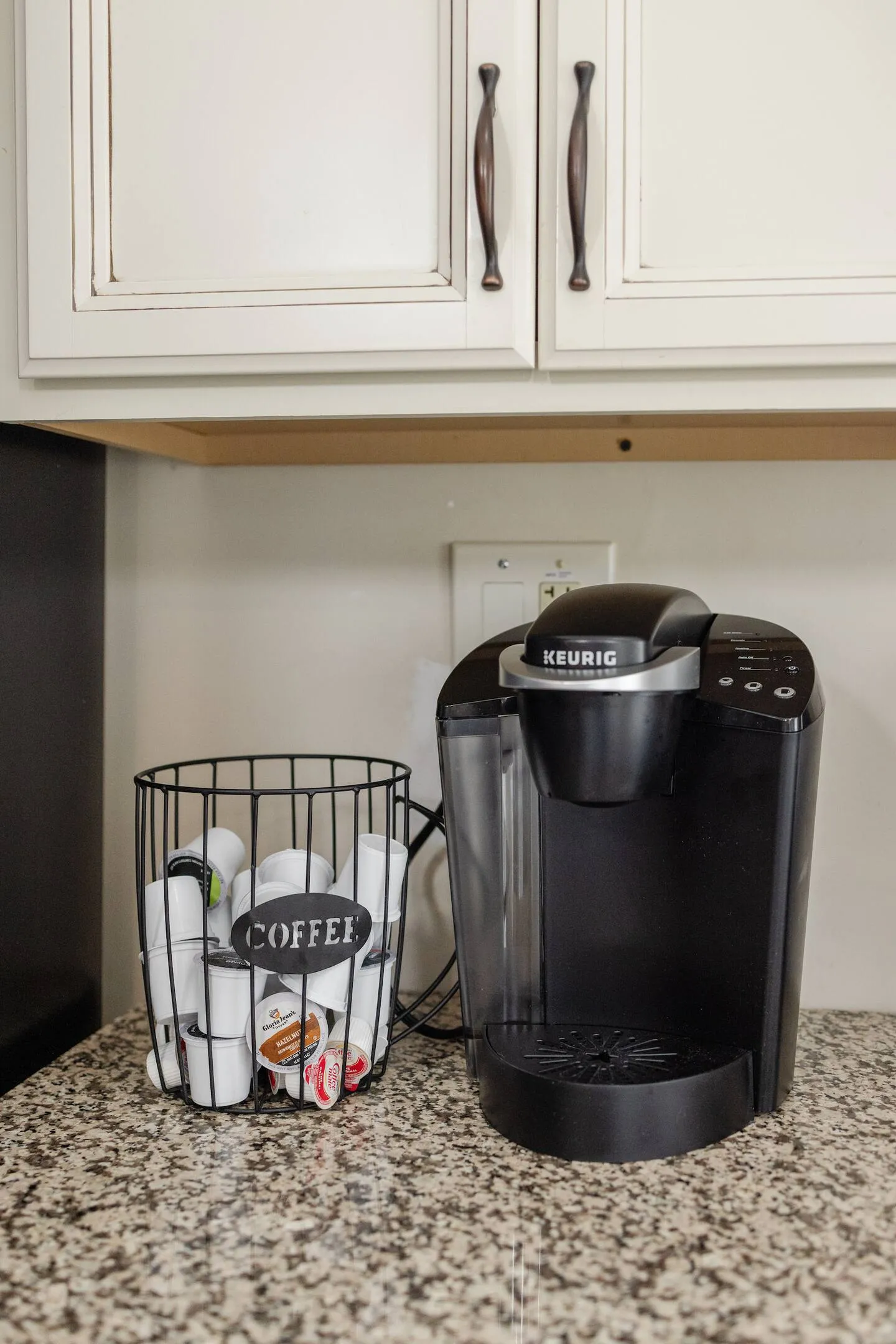 Keurig coffee station with pods