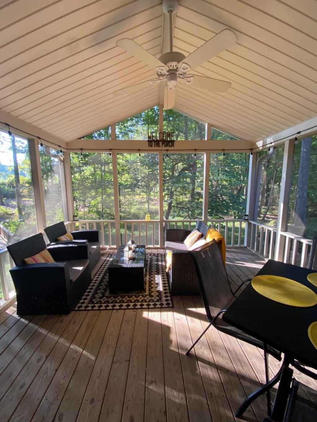 Porch seating area