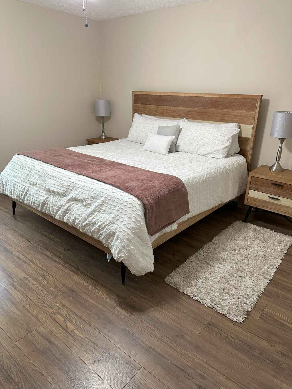 Master bedroom storage and decor